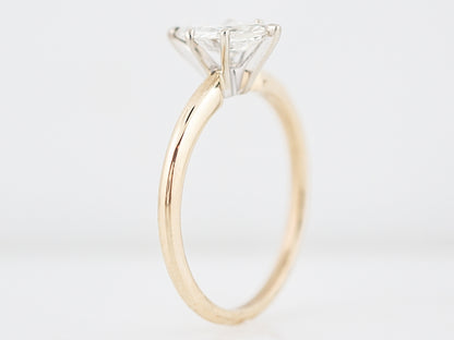 Engagement Ring Modern .82 Marquise Cut Diamond in 14k Yellow Gold