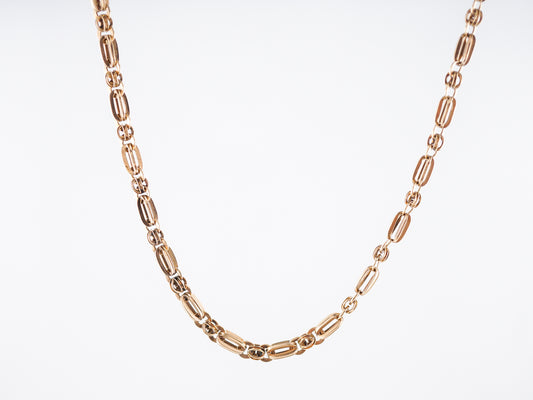 Antique Chain Necklace Art Deco 2.67 Round Cut Amethyst in 10k Yellow Gold