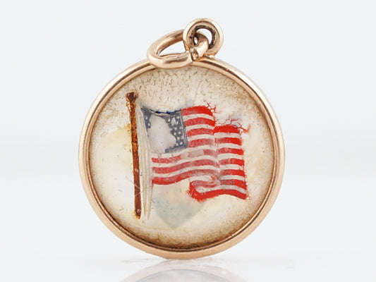 Antique Pendant Charm U.S Victorian in 14k Yellow Gold