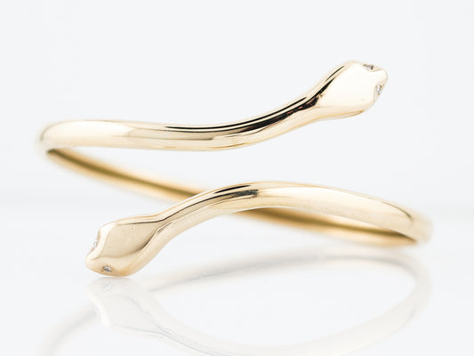 Antique Snake Bangle Bracelet Victorian in 18k Yellow Gold