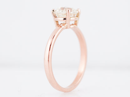 Rose Gold Engagement Ring 1 Carat Euro Diamond