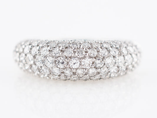 Right Hand Ring Modern 2.14 Round Brilliant Cut Diamonds in 18k White Gold