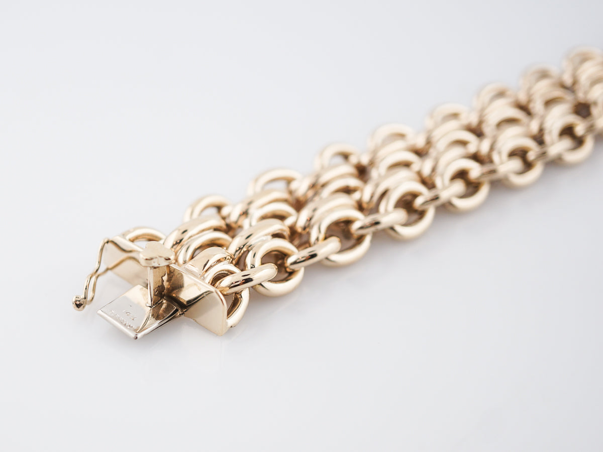 Vintage Link Bracelet Mid-Century Tiffany & Co in 14k Yellow Gold