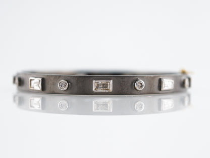 Bracelet Modern 1.94 Round Brilliant, Tapered & Straight Baguette Cut Diamonds in Sterling Silver