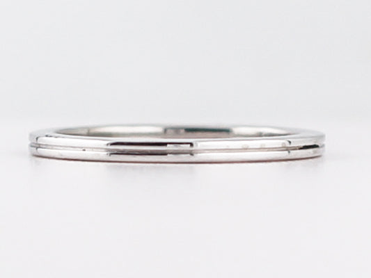 Vintage Wedding Band Mid-Century in 18k White Gold