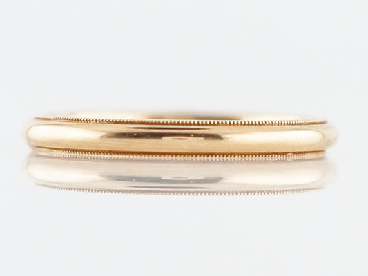 Vintage Wedding Band Mid-Century in 14k Yellow Gold