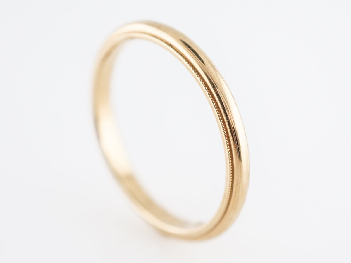 Vintage Wedding Band Mid-Century in 14k Yellow Gold