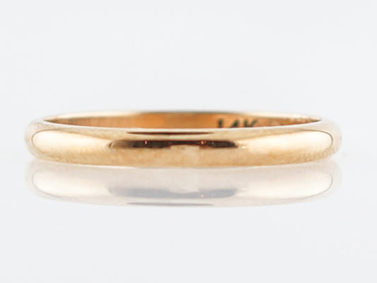 Vintage Wedding Band Mid-Century in 14k Yellow Gold