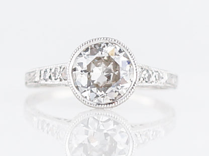 Vintage Bezel Set Engagement Ring with Old European Cut Diamond