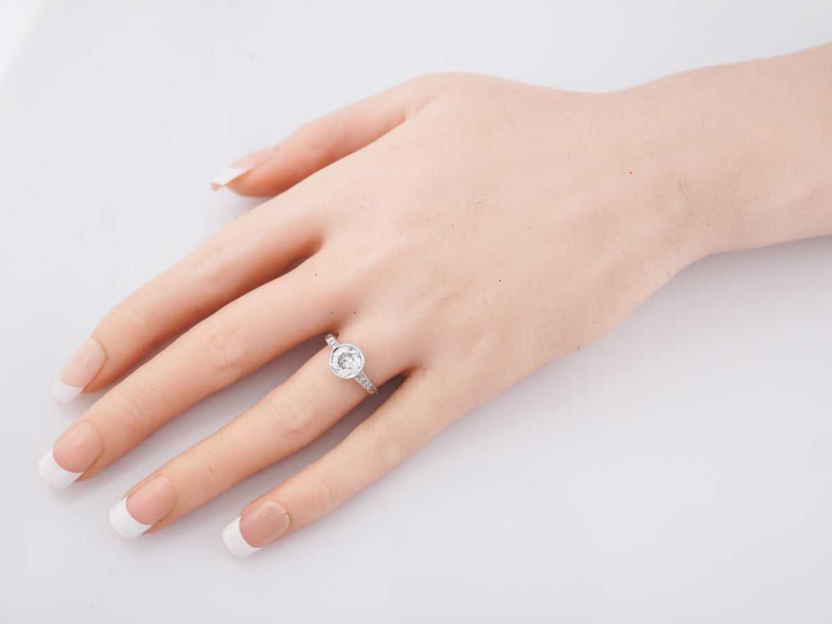 2.00Ct Round Cut Brilliant Moissanite Bezel Set Engagement Ring 14k White  Gold Over – DiamondLoops