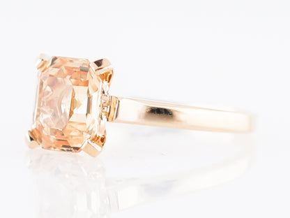 Engagement Ring Modern 2.86 Rectangular Step Cut Yellow Sapphire in 18k Yellow Gold