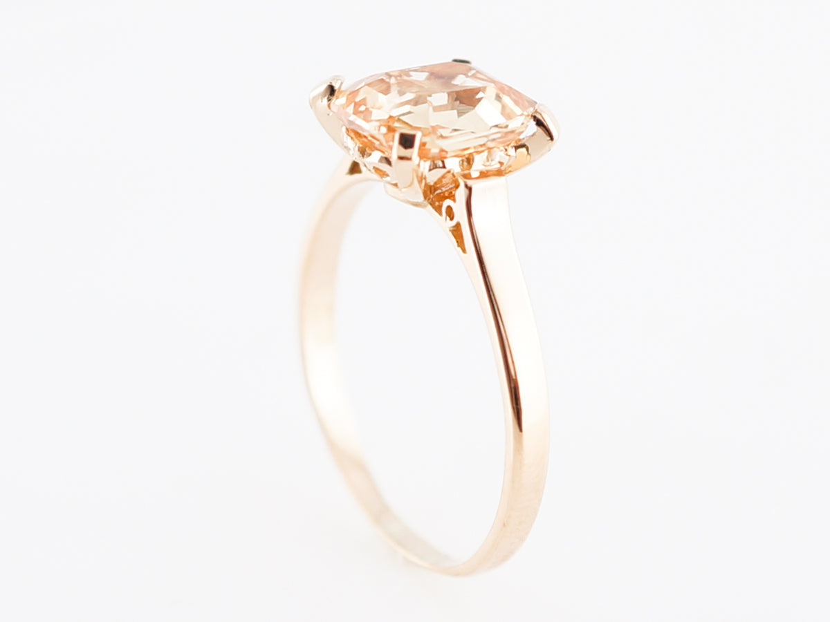 Engagement Ring Modern 2.86 Rectangular Step Cut Yellow Sapphire in 18k Yellow Gold