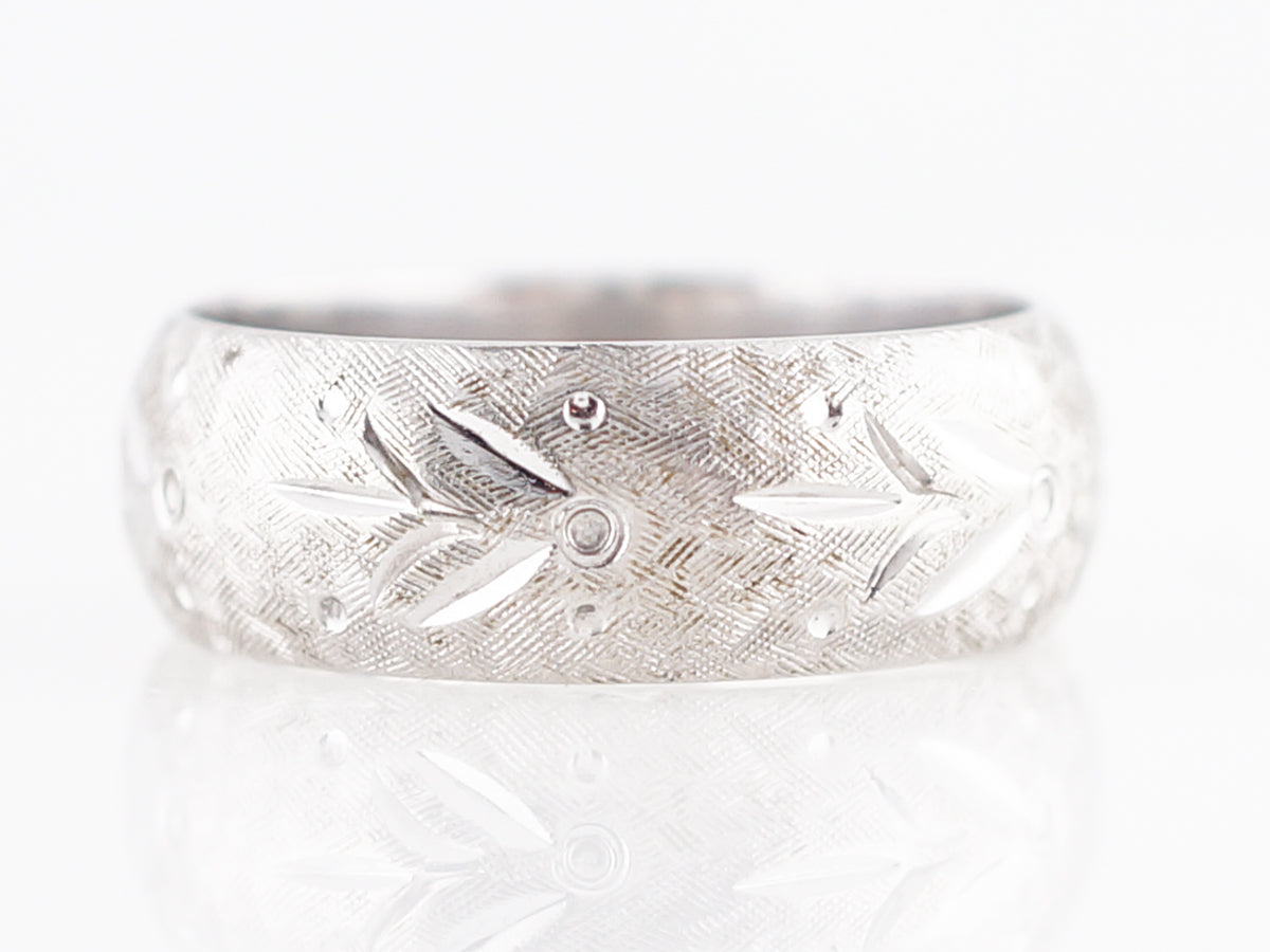 Wedding Band Modern in 14k White Gold