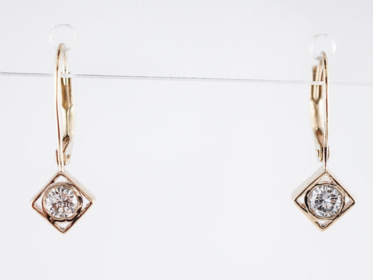 Earrings Modern .50 Round Brilliant Cut Diamonds in 14K Yellow Gold