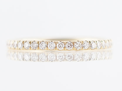 Eternity Wedding Band Modern .56 Round Brilliant Cut Diamonds in 18k Yellow Gold