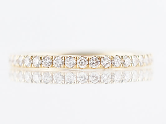 Eternity Wedding Band Modern .56 Round Brilliant Cut Diamonds in 18k Yellow Gold