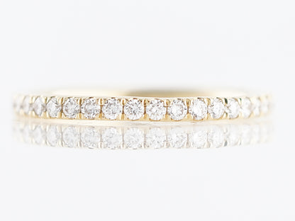 Eternity Wedding Band Modern .56 Round Brilliant Cut Diamonds in 18k Yellow Gold