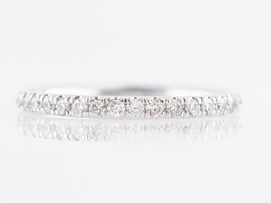 Eternity Wedding Band Modern .53 Round Brilliant Cut Diamonds in 14k White Gold