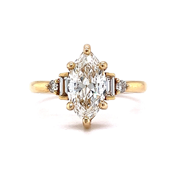 2 Carat Marquise Cut Diamond Engagement Ring