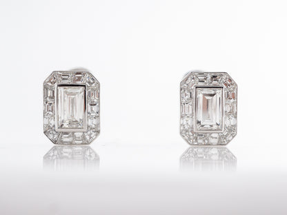 3 Carat Diamond Earrings in Platinum
