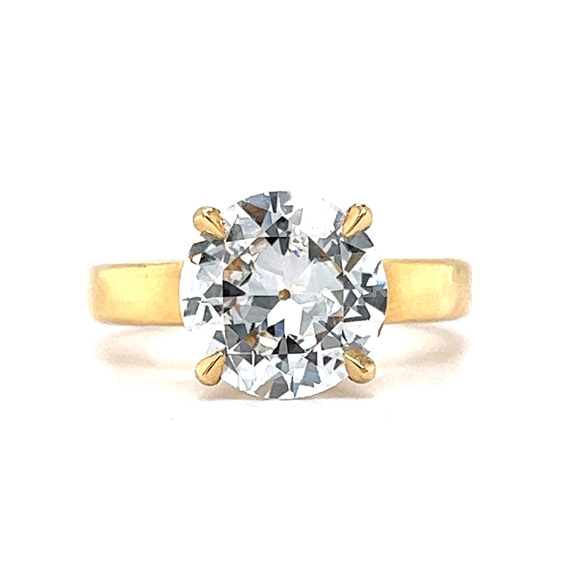 Old European Cut Diamond Engagement Ring in 18k – Filigree