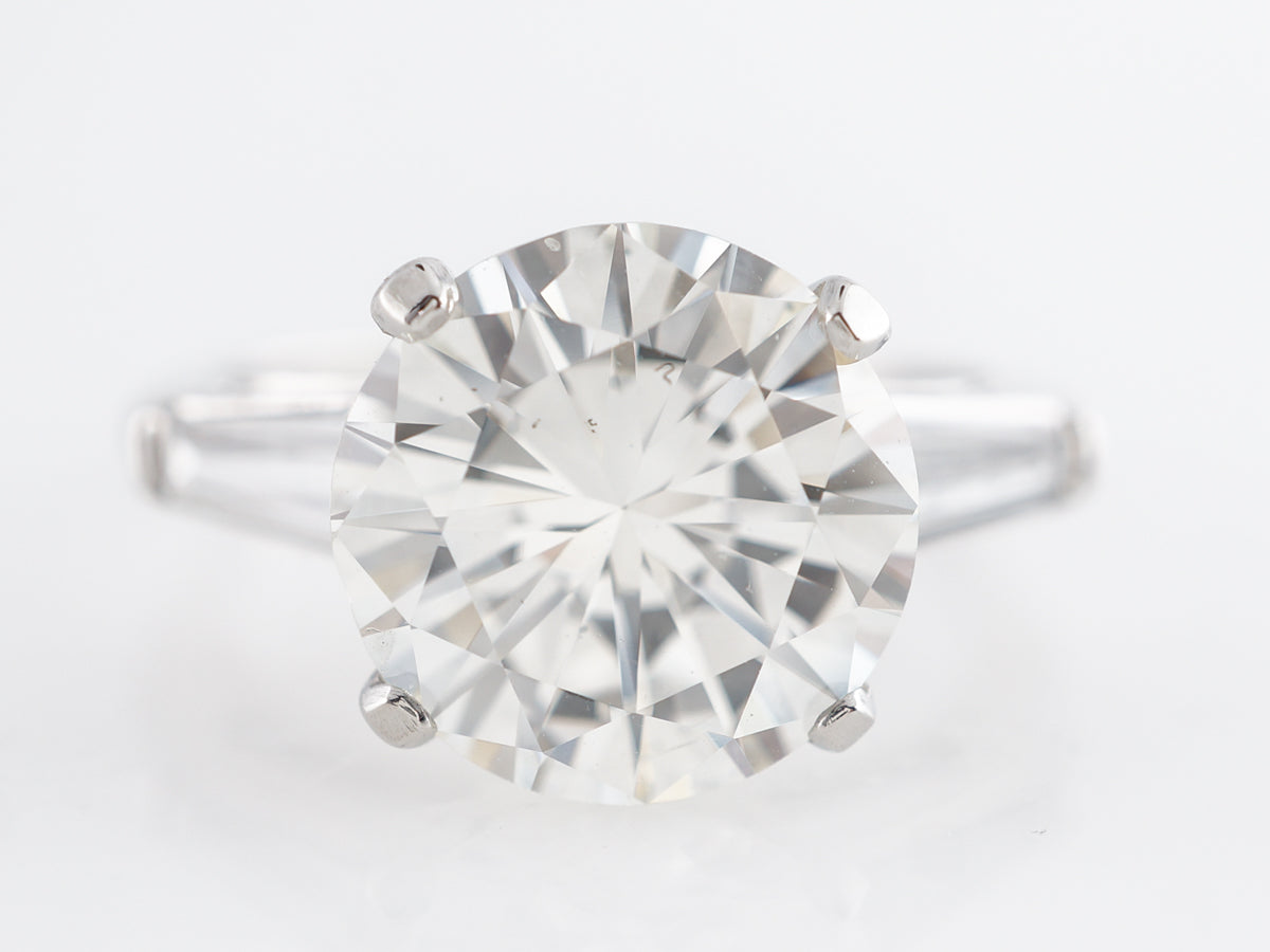 3.73 Brilliant Cut Diamond Engagement Ring Platinum