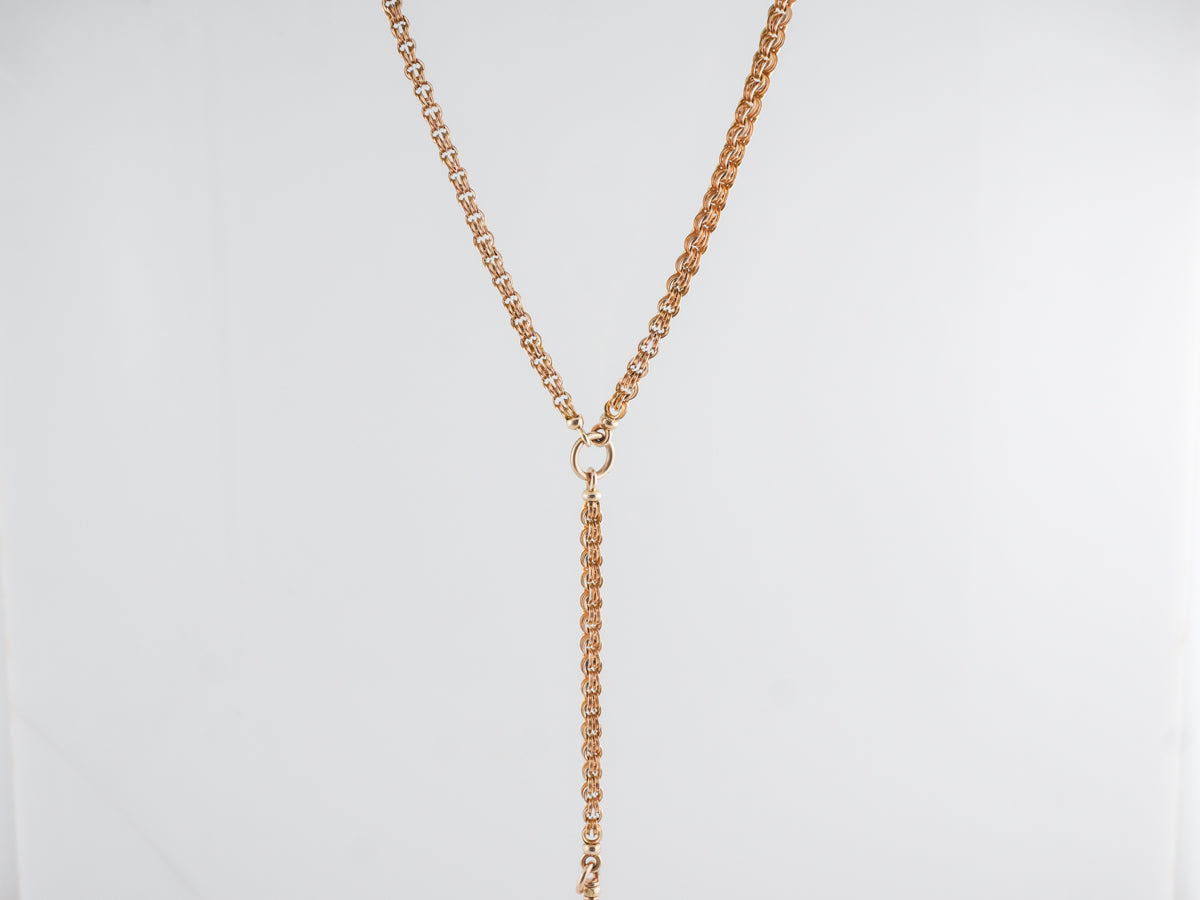 Long Victorian Chain w/ Extender in 14k Yellow Gold