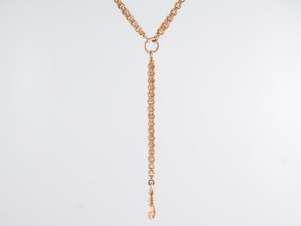 Long Victorian Chain w/ Extender in 14k Yellow Gold