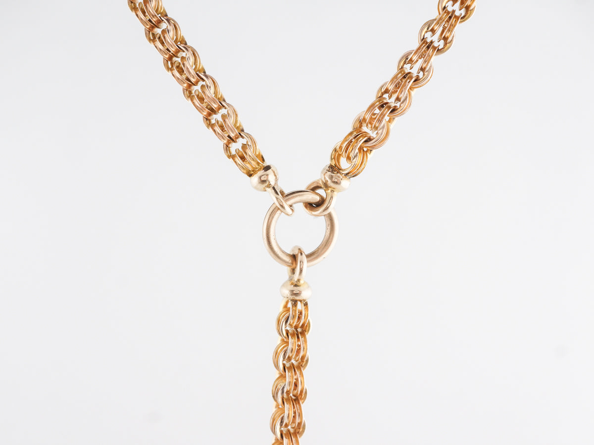 Long Victorian Chain w/ Extender in 14k Yellow Gold