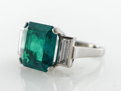 4.5 Carat Emerald Ring w/ Diamonds in Platinum