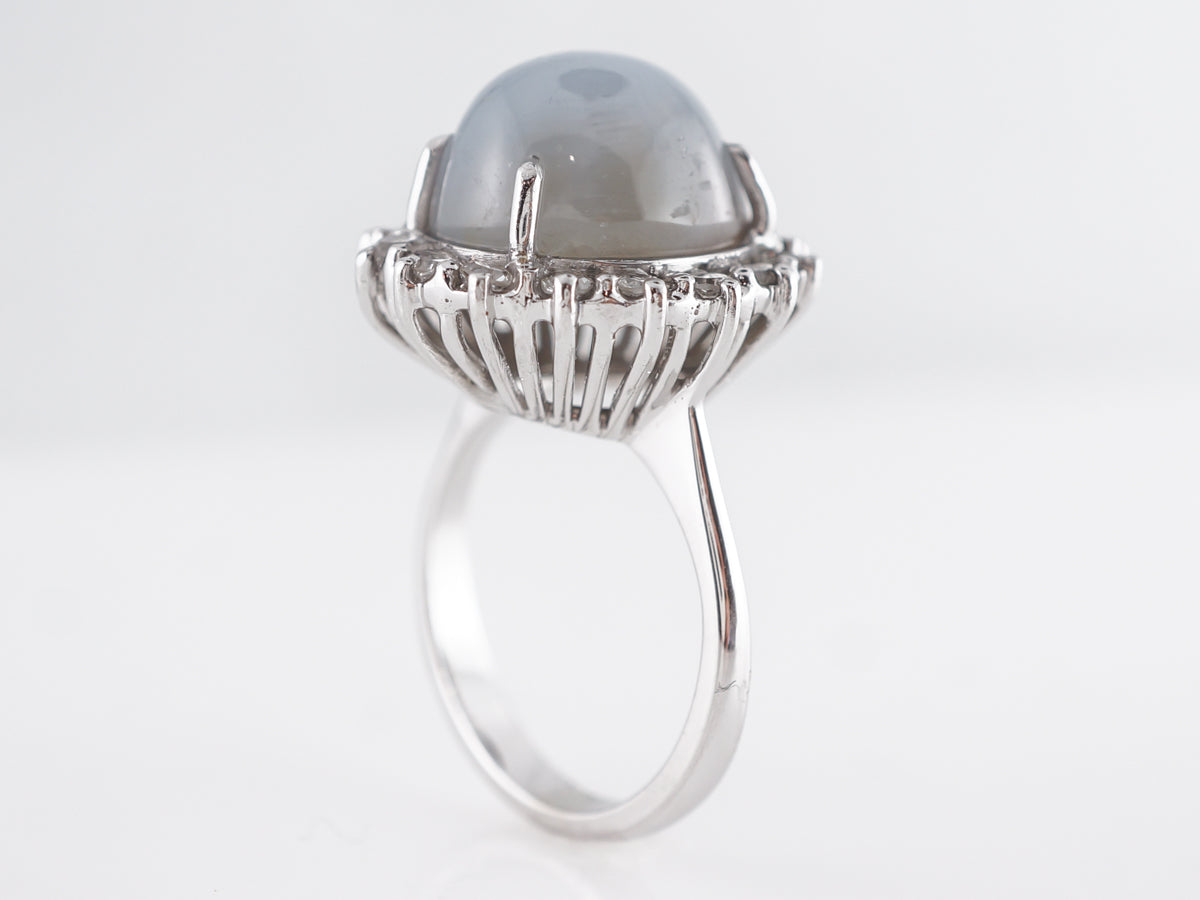 4.63 Star Sapphire in 14K White Gold