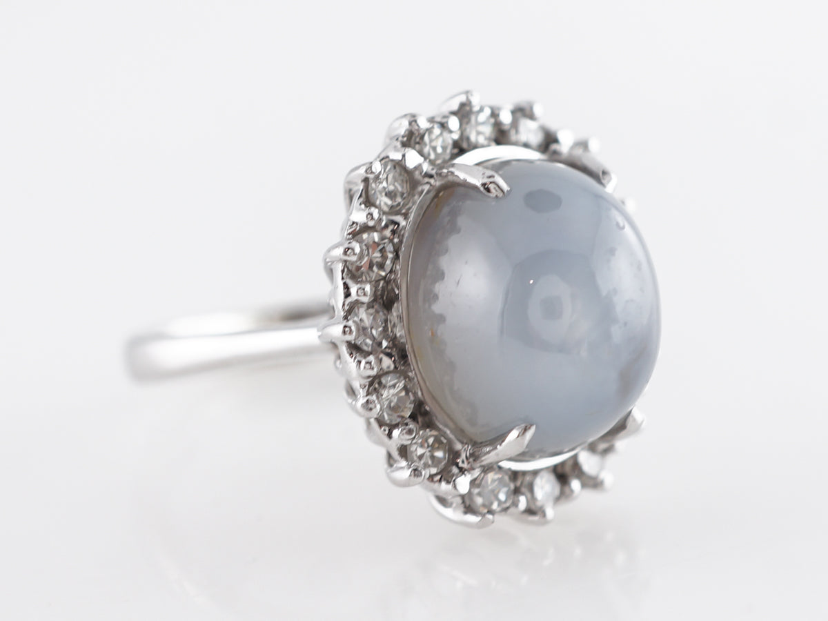 4.63 Star Sapphire in 14K White Gold