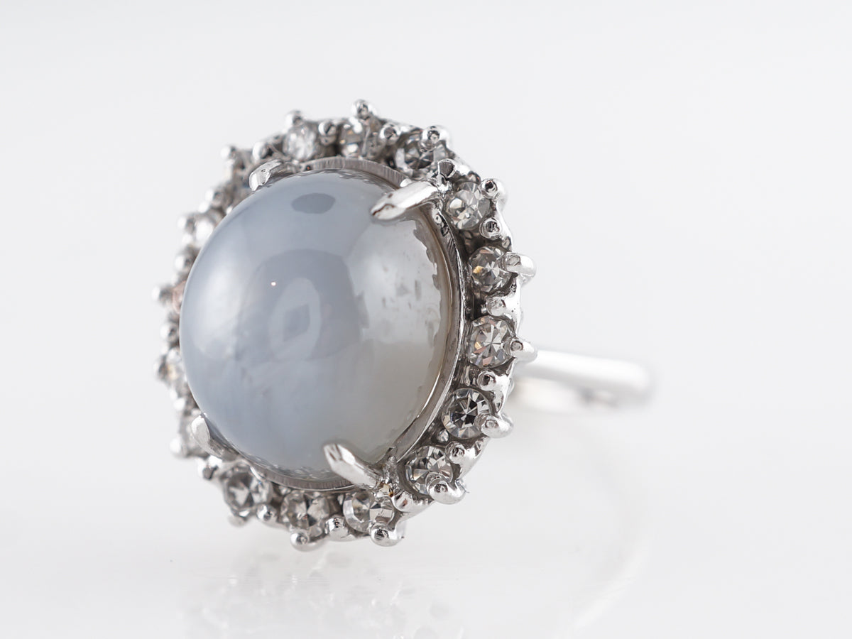 4.63 Star Sapphire in 14K White Gold