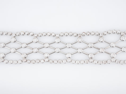 Bracelet Modern 8.19 Round Brilliant Cut Diamonds in 18K White Gold