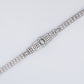 Antique Bracelet Art Deco 2.99 Old European Cut Diamond & .07 Emeralds in Platinum