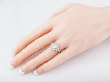 Engagement Ring Modern 1.03 Old European Cut Diamond in Platinum