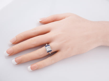**RTV 1/10/19**Engagement Ring Modern .99 Old European Cut Diamond in Platinum
