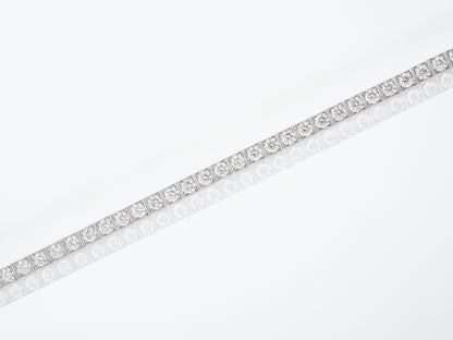 Straight Line Bracelet Modern 2.58 Round Brilliant Cut Diamonds in Platinum