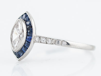 ***RTV***Right Hand Ring Modern .33 Marquise Cut Diamond in Platinum