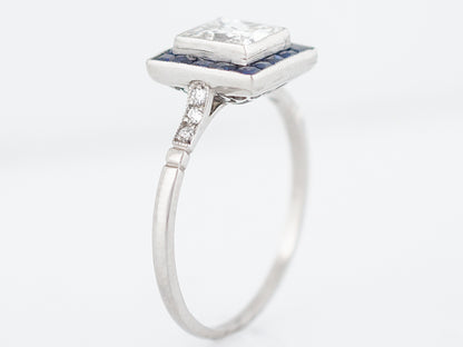 Engagement Ring Modern 1.02 Princess Cut Diamond in Platinum