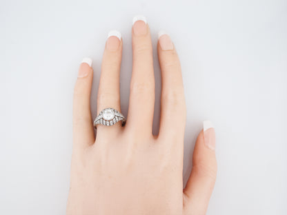 Engagement Ring Modern 1.15 Old European Cut Diamond in Platinum