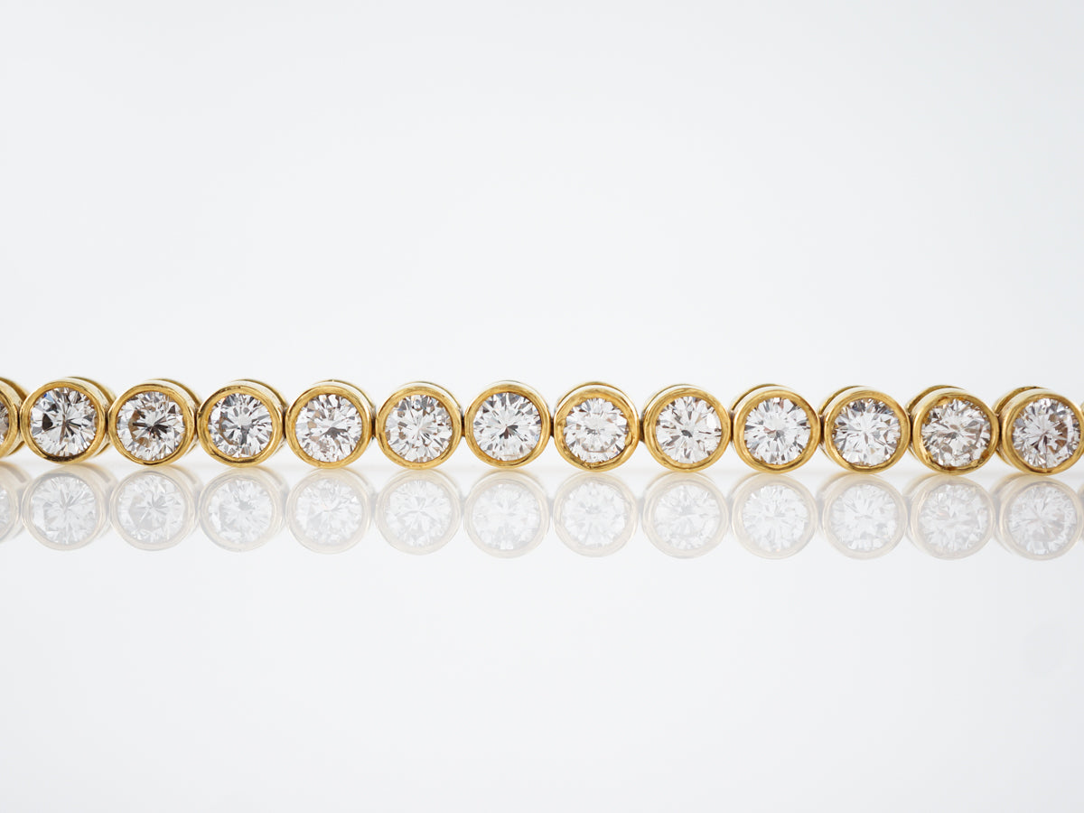 Bracelet Modern 7.50 Round Brilliant Cut Diamonds in 18 Yellow Gold