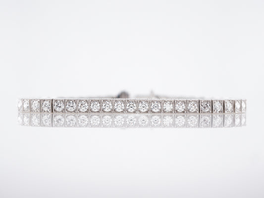 Bracelet Modern 6.03 Round Brilliant Cut Diamonds in Platinum