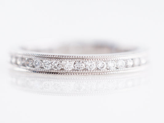 Eternity Wedding Band Modern .46 Round Brilliant Cut Diamonds in Platinum