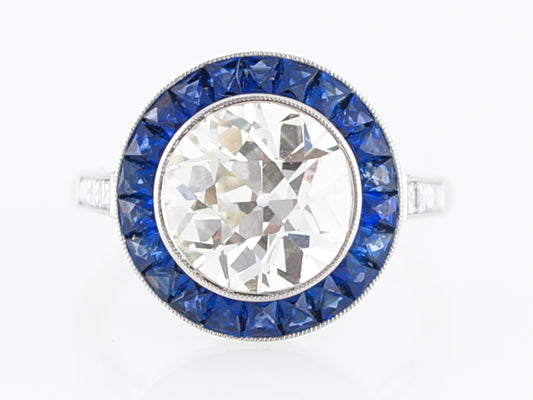 **RTV 1/10/19**Engagement Ring Modern 3.04 Old European Cut Diamond in Platinum