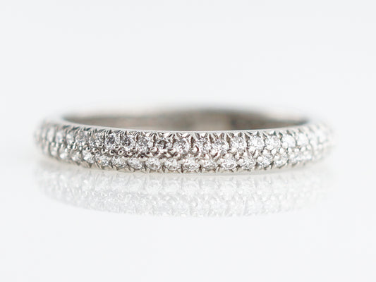 Eternity Wedding Band Modern .65 Round Brilliant Cut Diamonds in Platinum