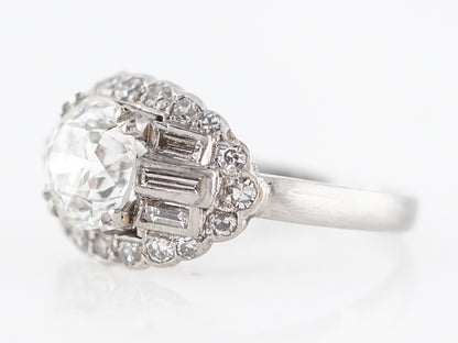 Incredible 1.50 Carat Late Art Deco Diamond Ring