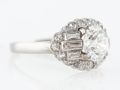 Incredible 1.50 Carat Late Art Deco Diamond Ring