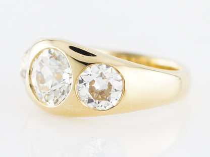 **RTV 1/10/19**Engagement Ring Modern 3.42 Old European Cut Diamonds in 18k Yellow Gold