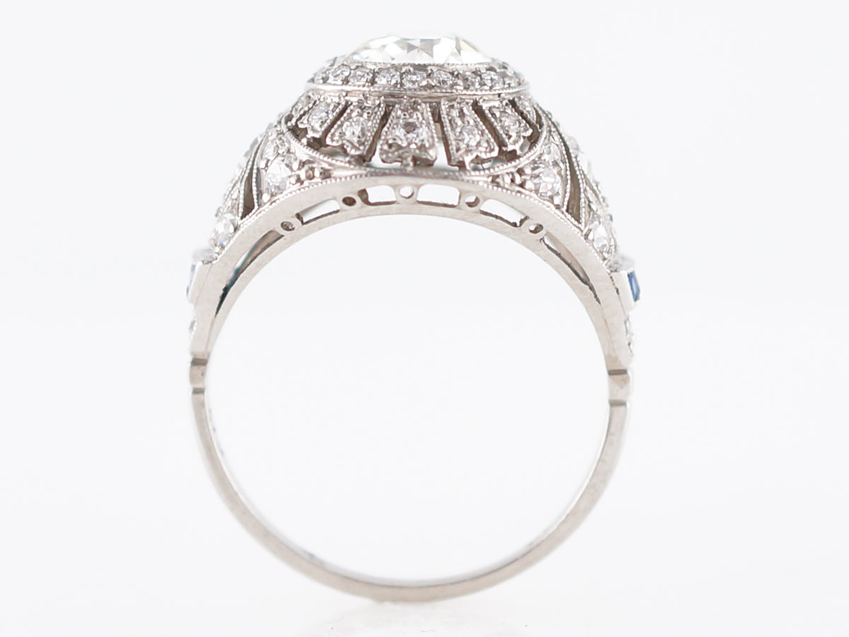 **RTV 1/9/19**Engagement Ring Modern 1.13 Old European Cut Diamond in Platinum